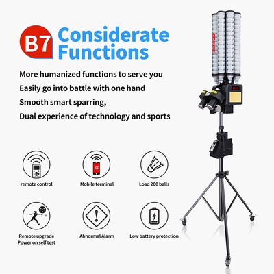 SIBOASI B7 Badminton Shuttlecock Feeder Machine Smart Badminton Shooting Machine για την εκπαίδευση