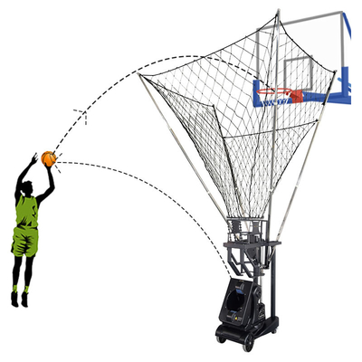 Αυτόματη συσκευή σίτισης πυροβολισμού Rebounder καλαθοσφαίρισης τηλεχειρισμού μετάλλων